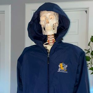 Santa Cruz Office Of Admissions Windbreaker zip up jacket navy blue